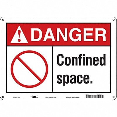 Safety Sign 10 inx14 in Polyethylene