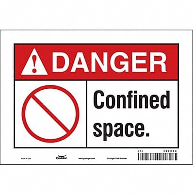 Safety Sign 7 inx10 in Vinyl
