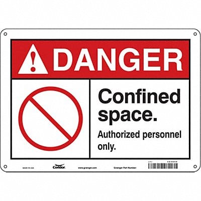 Safety Sign 10 inx14 in Polyethylene