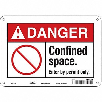 J8721 Safety Sign 7 inx10 in Polyethylene