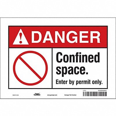 J8721 Safety Sign 7 inx10 in Vinyl