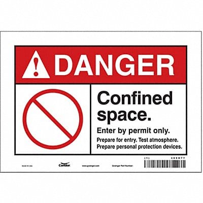Safety Sign 7 in x 10 in Vinyl