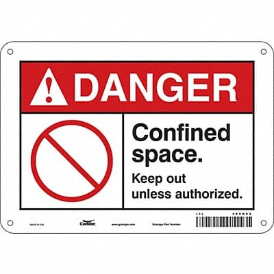 Safety Sign 7 in x 10 in Polyethylene