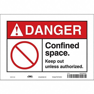 Safety Sign 7 in x 10 in Vinyl