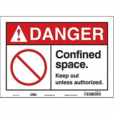 Safety Sign 10 in x 14 in Vinyl