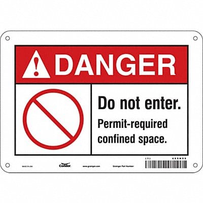 Safety Sign 7 in x 10 in Aluminum