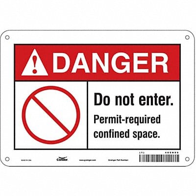 Safety Sign 7 in x 10 in Polyethylene
