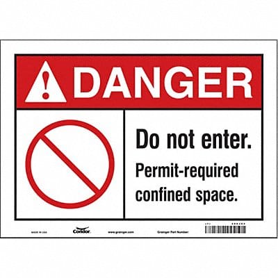 Safety Sign 10 in x 14 in Vinyl
