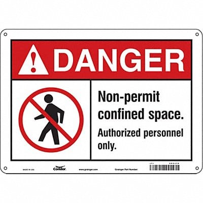 Safety Sign 10 in x 14 in Polyethylene