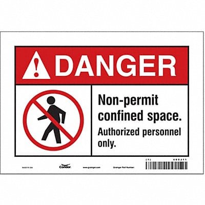Safety Sign 7 inx10 in Vinyl