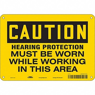 Safety Sign 7 inx10 in Vinyl