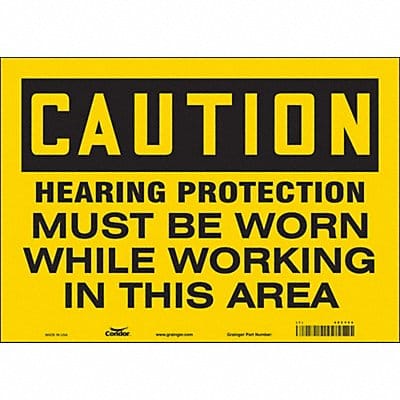 Safety Sign 10 in x 14 in Vinyl