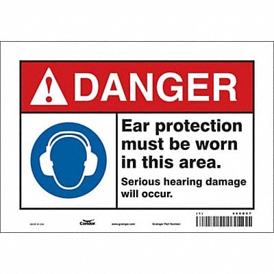 Safety Sign 7 in x 10 in Vinyl