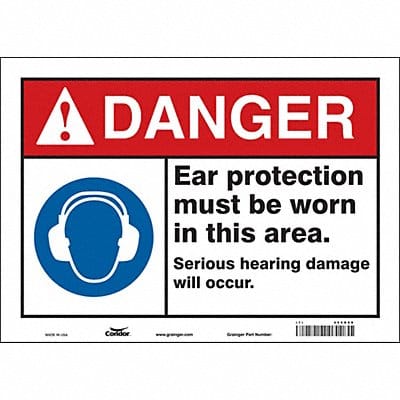 Safety Sign 10 inx14 in Vinyl