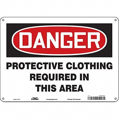 K0543 Safety Sign 10 in x 14 in Polyethylene