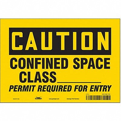 Safety Sign 7 in x 10 in Vinyl