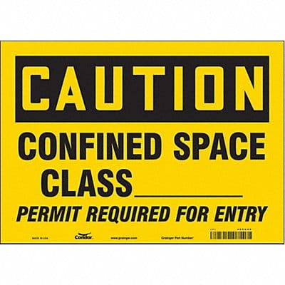 Safety Sign 10 in x 14 in Vinyl