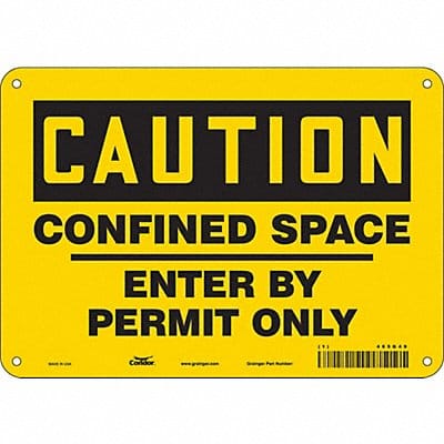 Safety Sign 7 in x 10 in Aluminum