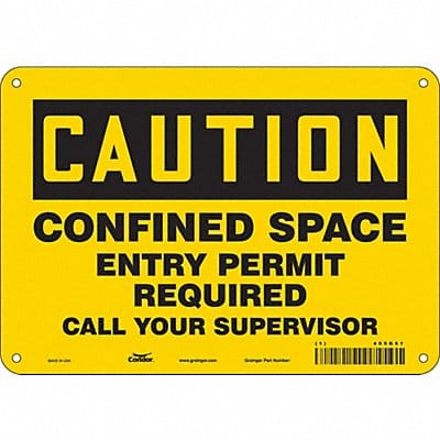 Safety Sign 7 inx10 in Polyethylene