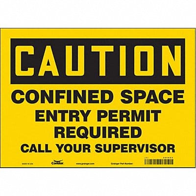 Safety Sign 10 inx14 in Vinyl