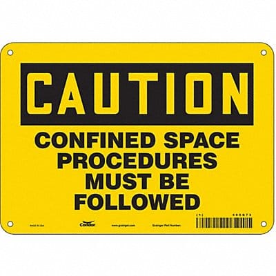 Safety Sign 7 in x 10 in Aluminum