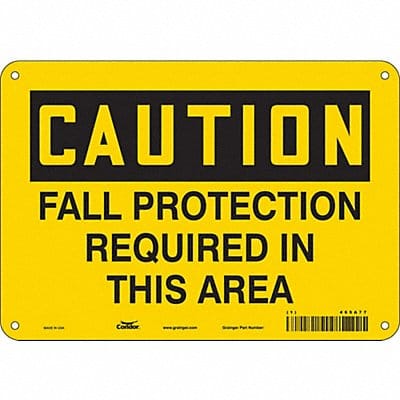 Safety Sign 7 in x 10 in Polyethylene