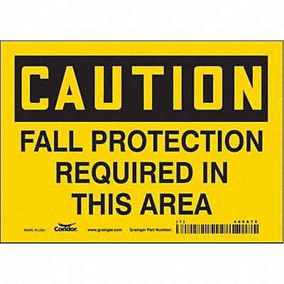 Safety Sign 5 in x 7 in Vinyl