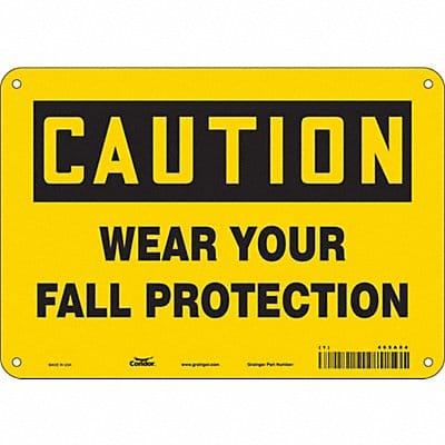 Safety Sign 7 in x 10 in Polyethylene