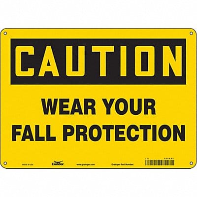 Safety Sign 10 in x 14 in Polyethylene