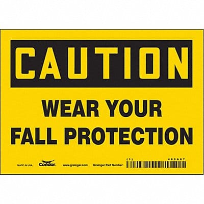 Safety Sign 5 in x 7 in Vinyl