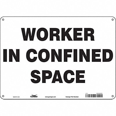 Safety Sign 10 in x 14 in Aluminum