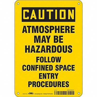 Safety Sign 10 in x 7 in Polyethylene
