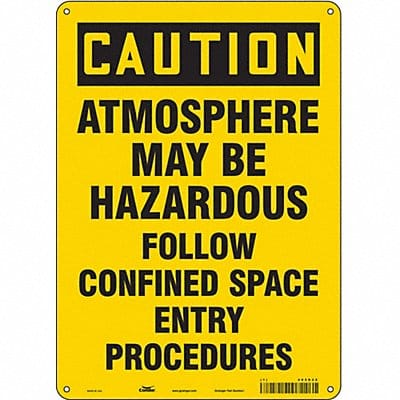 Safety Sign 14 in x 10 in Polyethylene