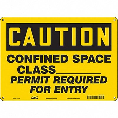 Safety Sign 10 inx14 in Aluminum