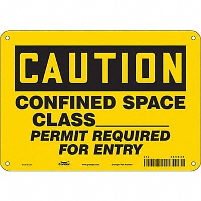 Safety Sign 7 in x 10 in Polyethylene