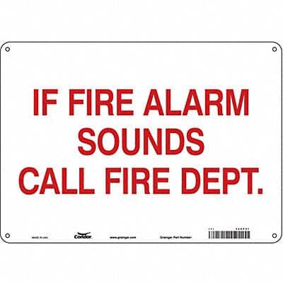 Safety Sign 10 in x 14 in Polyethylene