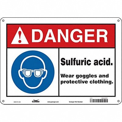 Safety Sign 10 inx14 in Polyethylene