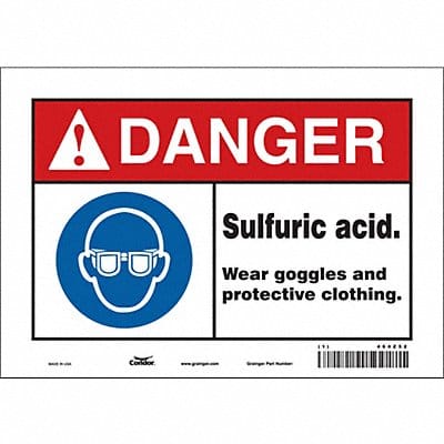Safety Sign 7 in x 10 in Vinyl