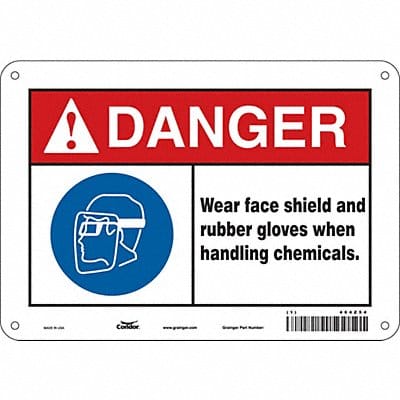 Safety Sign 7 in x 10 in Aluminum