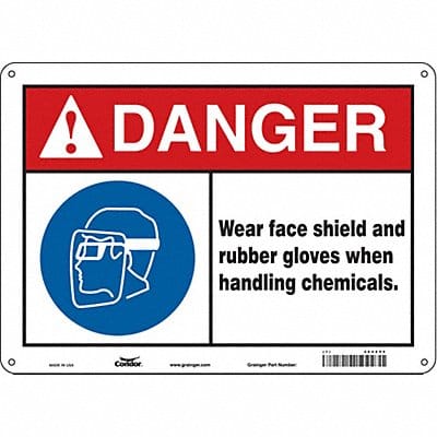 Safety Sign 10 inx14 in Aluminum