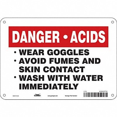 Safety Sign 7 inx10 in Polyethylene