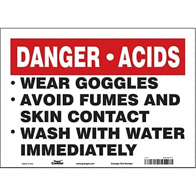 Safety Sign 10 inx14 in Vinyl