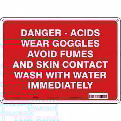 Safety Sign 10 inx14 in Aluminum