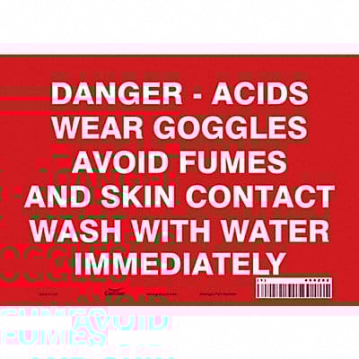 Safety Sign 7 in x 10 in Vinyl