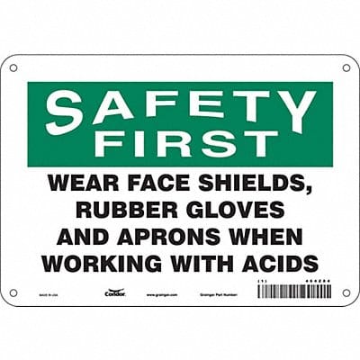 Safety Sign 7 in x 10 in Aluminum