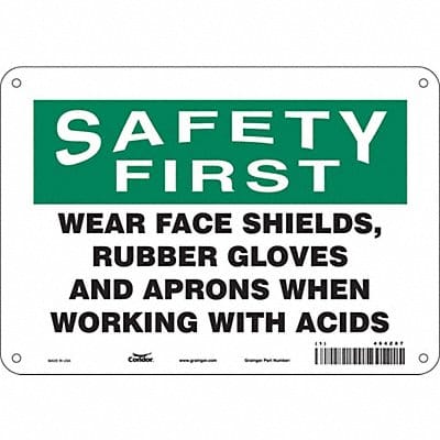 Safety Sign 7 inx10 in Polyethylene