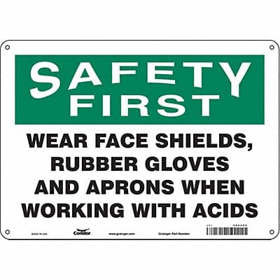 Safety Sign 10 in x 14 in Polyethylene