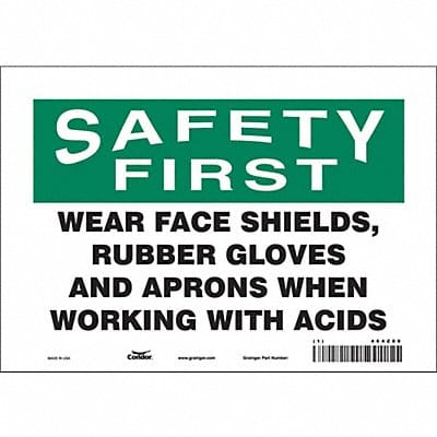 Safety Sign 7 inx10 in Vinyl