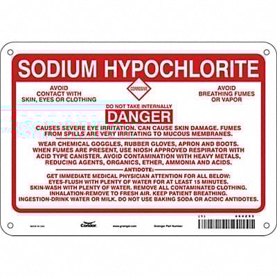 Safety Sign 7 inx10 in Polyethylene