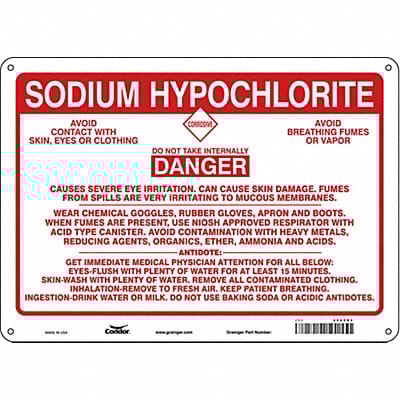 Safety Sign 10 in x 14 in Polyethylene